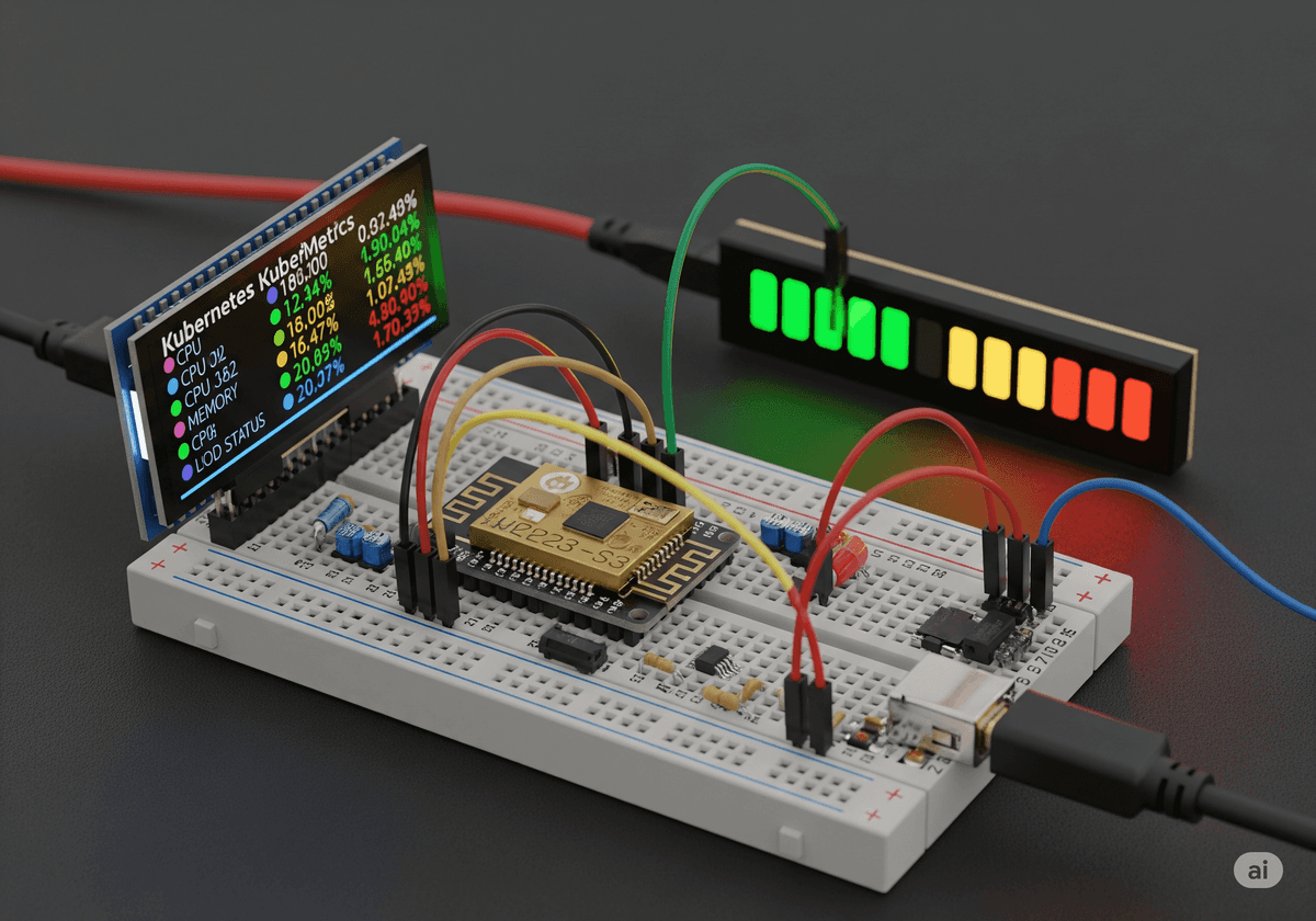 ESP32-S3 K8s Metrics Display
